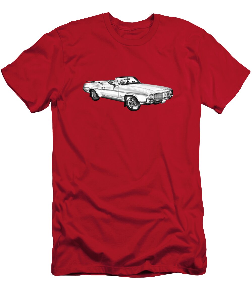 Oldsmobile Cutlass Supreme Muscle Car Illustration Keith Webber Jr T-Shirt