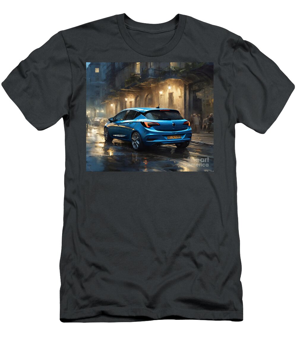 Opel Corsa E 2020 Side View Exterior Blue Hatchback Cortez Schinner T-Shirt