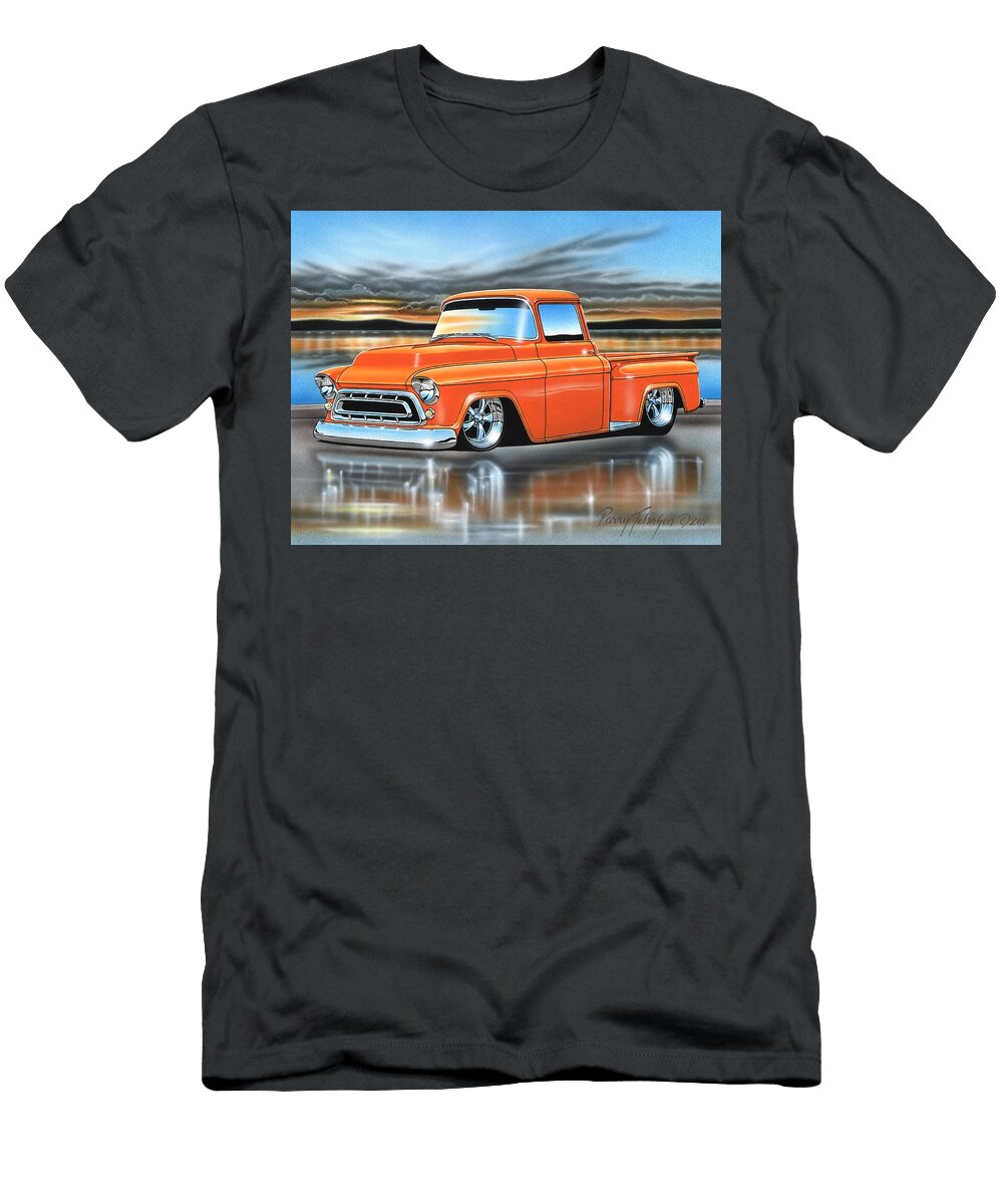 Orange 57 Chevy 3100 Stepside Parry Johnson T-Shirt