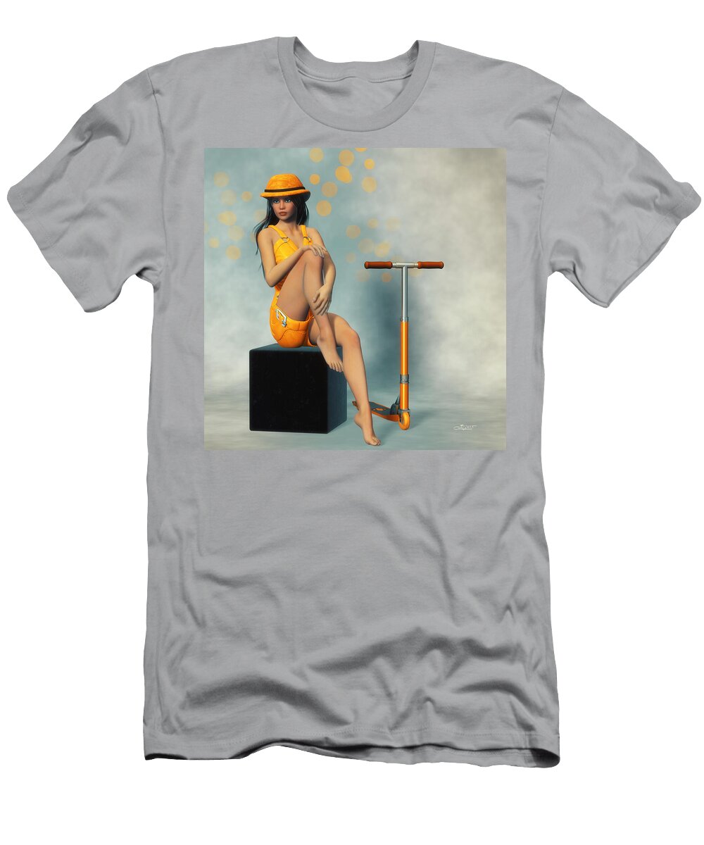 Orange and Black Jutta Maria Pusl T-Shirt