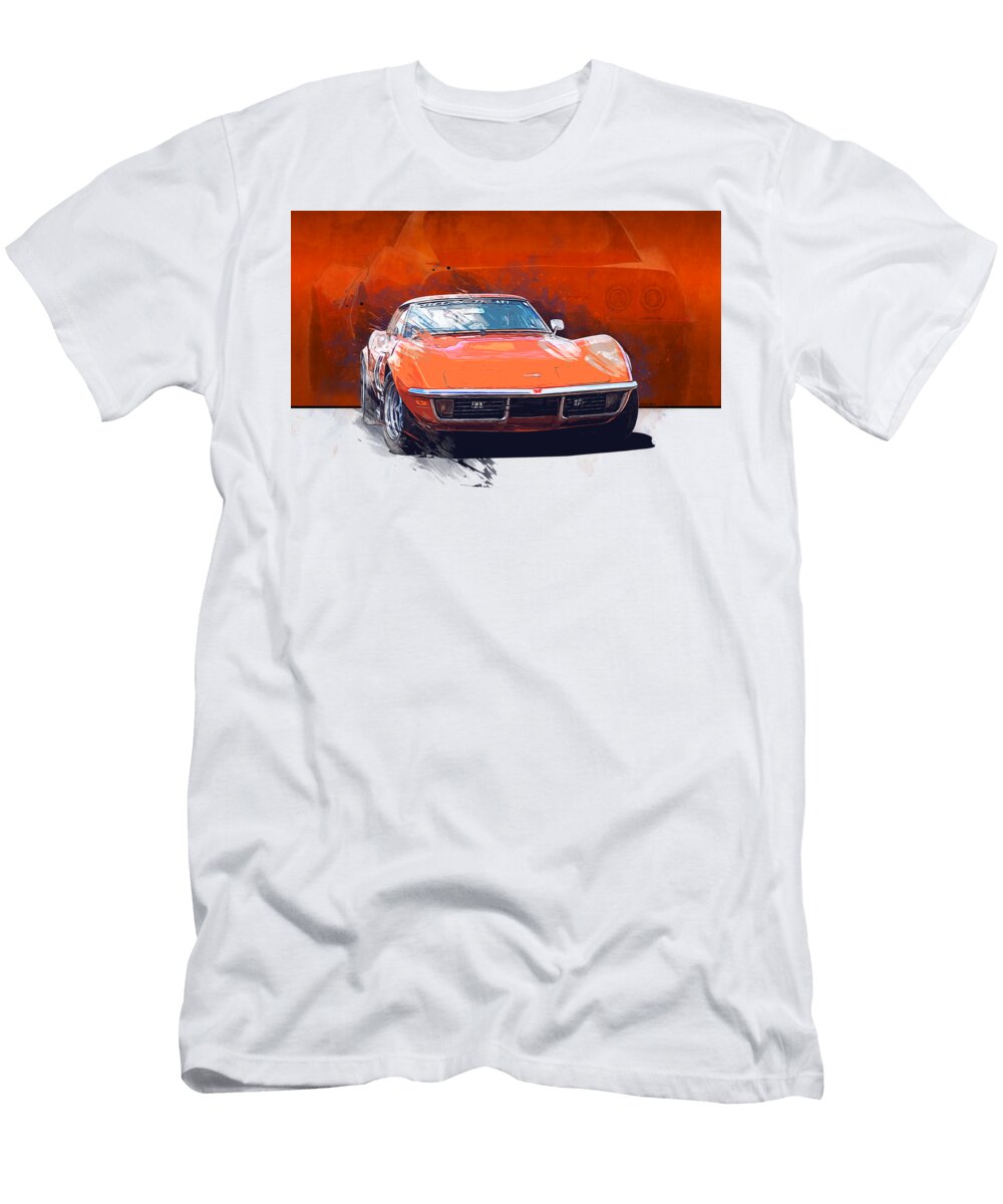 Orange C3 Corvette Stuart Row T-Shirt