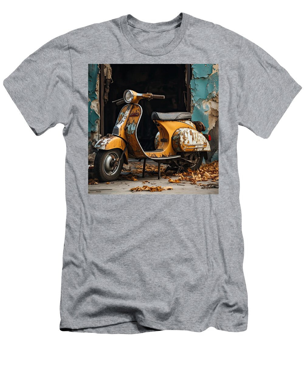 Orange Vespa Italian Scooter N012 Edit Voros T-Shirt