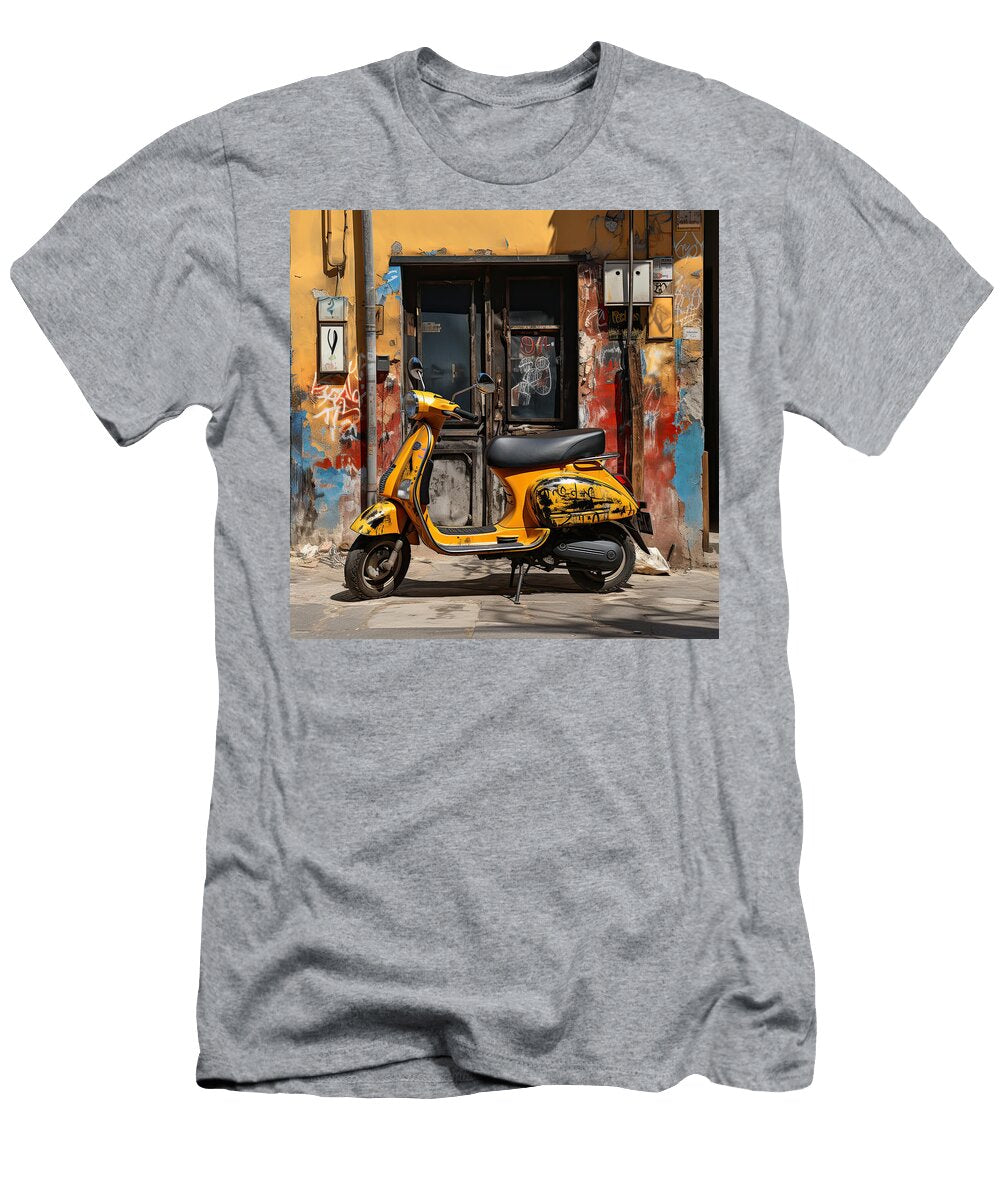 Orange Vespa Italian Scooter N017 Edit Voros T-Shirt