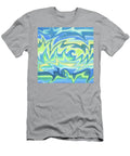 Organic Abstract Swirls and Curves Decorative Pale Blue Green Art Ii Irina Sztukowski T-Shirt