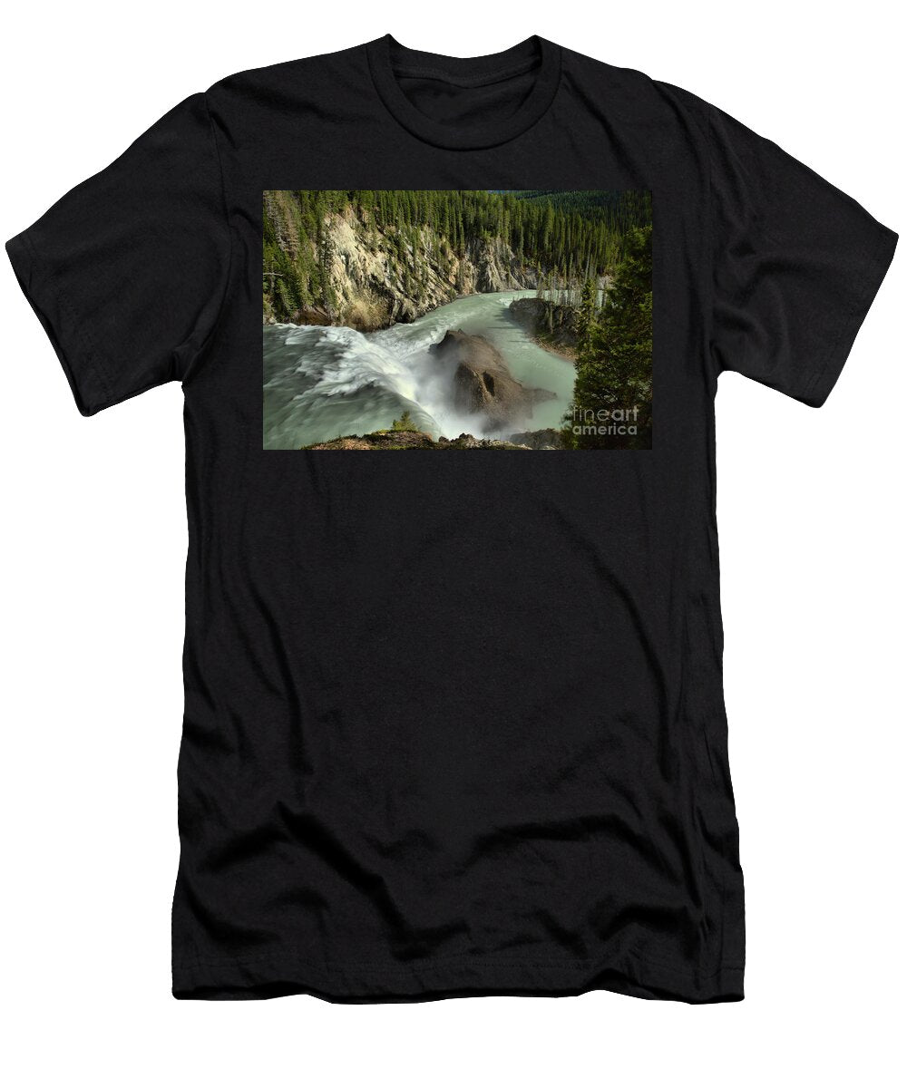 Over the Edge At Wapta Falls Adam Jewell T-Shirt