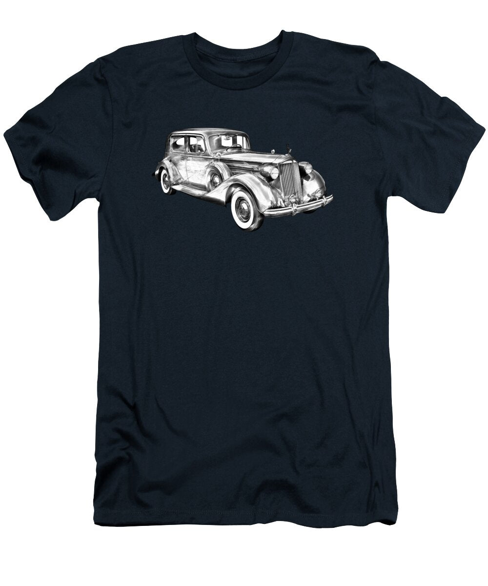 Packard Luxury Antique Car Illustration Keith Webber Jr T-Shirt