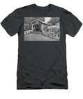 Packsaddle Covered Bridge Black and White Adam Jewell T-Shirt