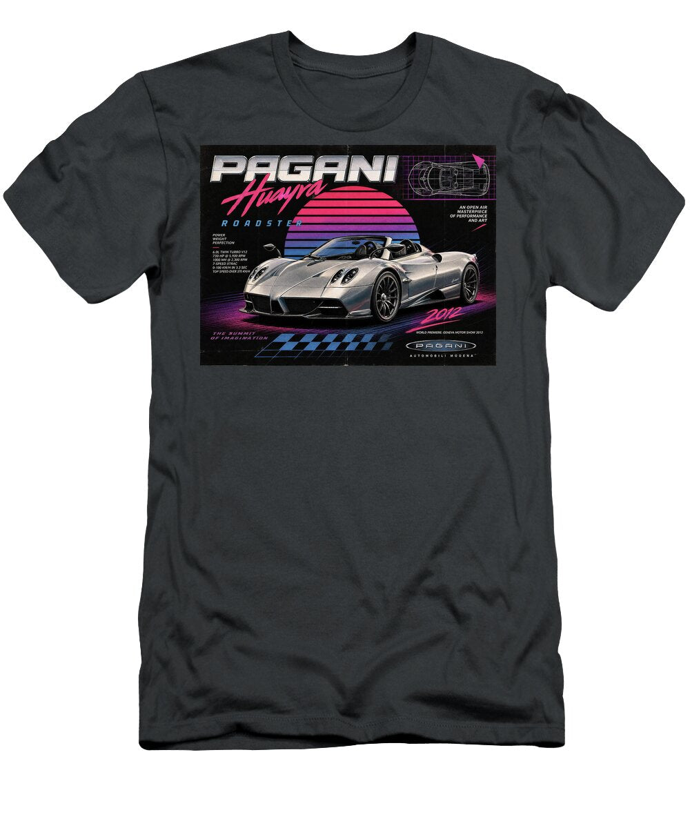 Pagani Huayra Roadster Car Poster Treasure Auto Retro Wall Art Sampadart Gallery T-Shirt