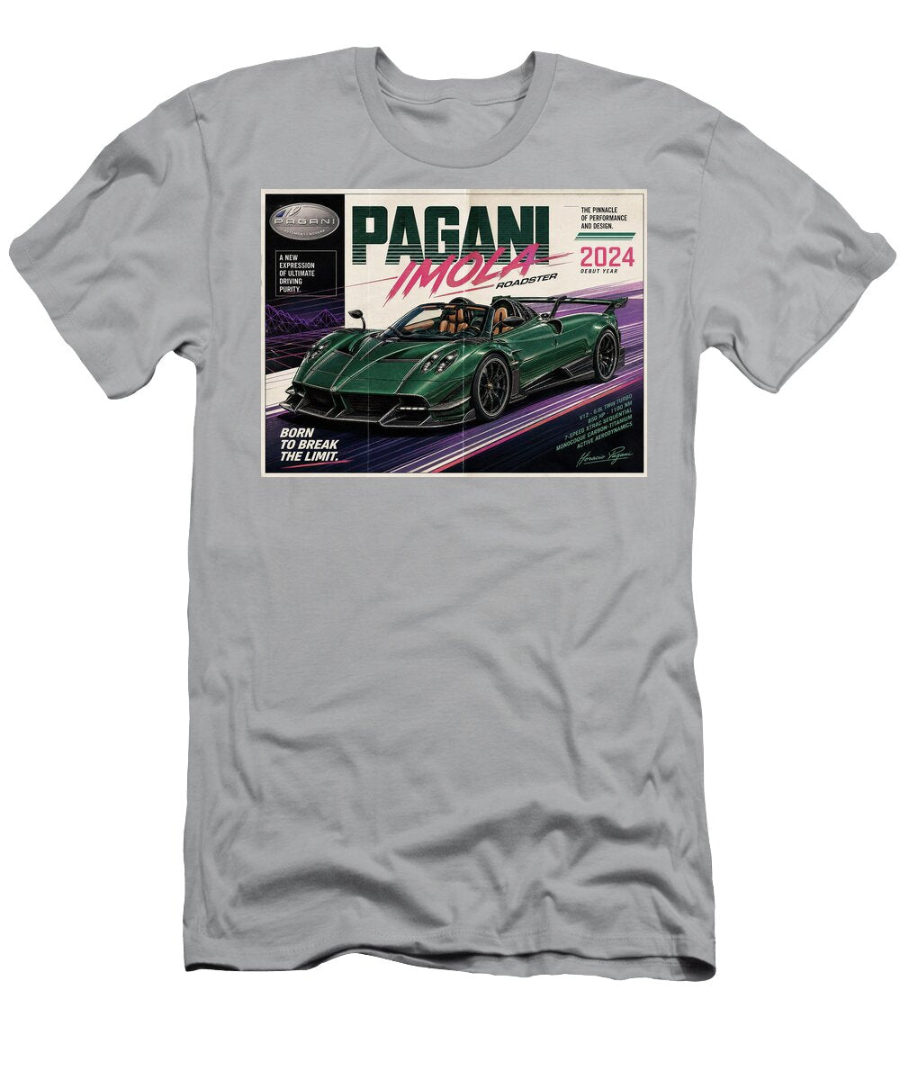 Pagani Imola 2024 Roadster Car Poster Treasure Auto Retro Wall Art Sampadart Gallery T-Shirt