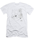 Patron Entering School of Yoga Sees Snowman Standing Doug Grundy T-Shirt