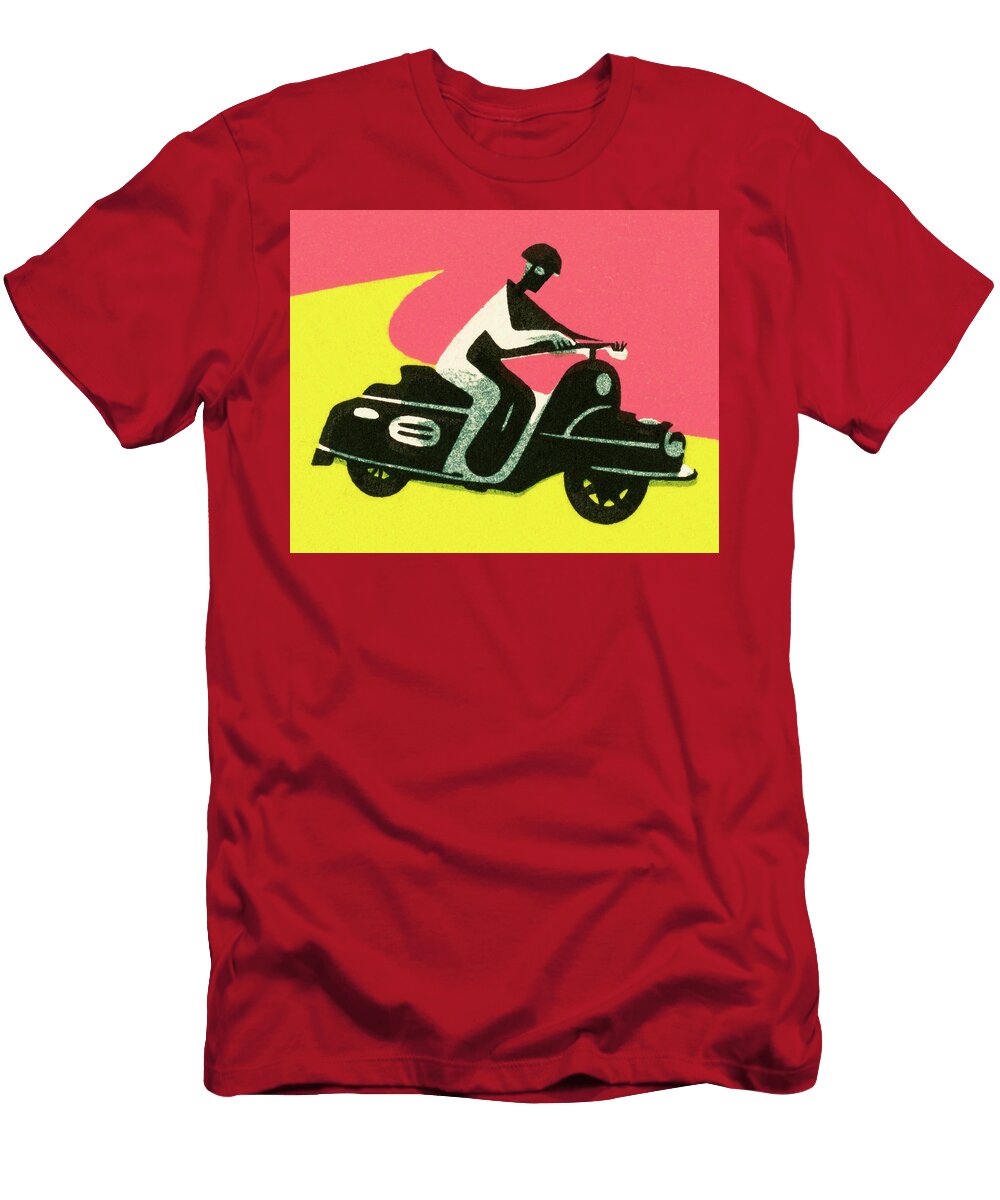 Person Riding a Scooter Csa Images T-Shirt