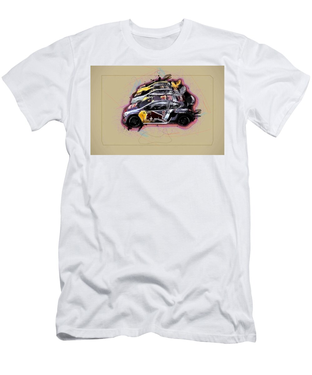 Peugeot 208 Wrx 2018 Rally Hatchback Sebastian Loeb Hansen French Sports Cars World Rx Rallycross Ola Kunde T-Shirt