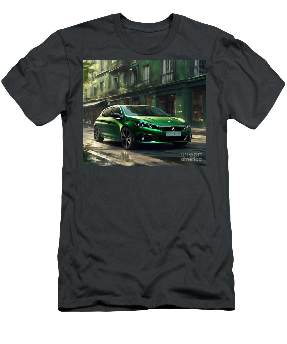Peugeot 308 2021 Side View Exterior Green Hatchback Cortez Schinner T-Shirt