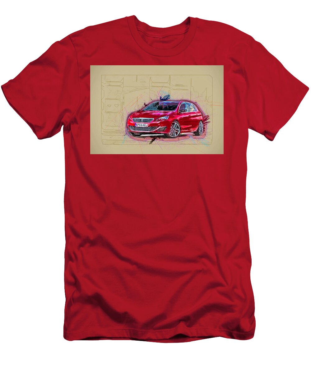 Peugeot 308 Gti 2018 Hatchback Red Ola Kunde T-Shirt