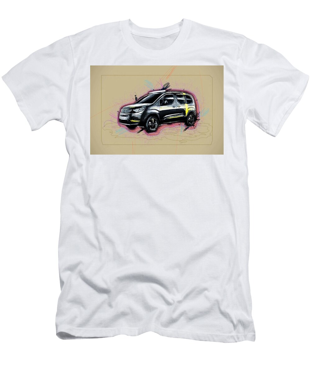 Peugeot Rifter 4x4 Concept 2018 Sports Version Minivan Black French Cars Ola Kunde T-Shirt