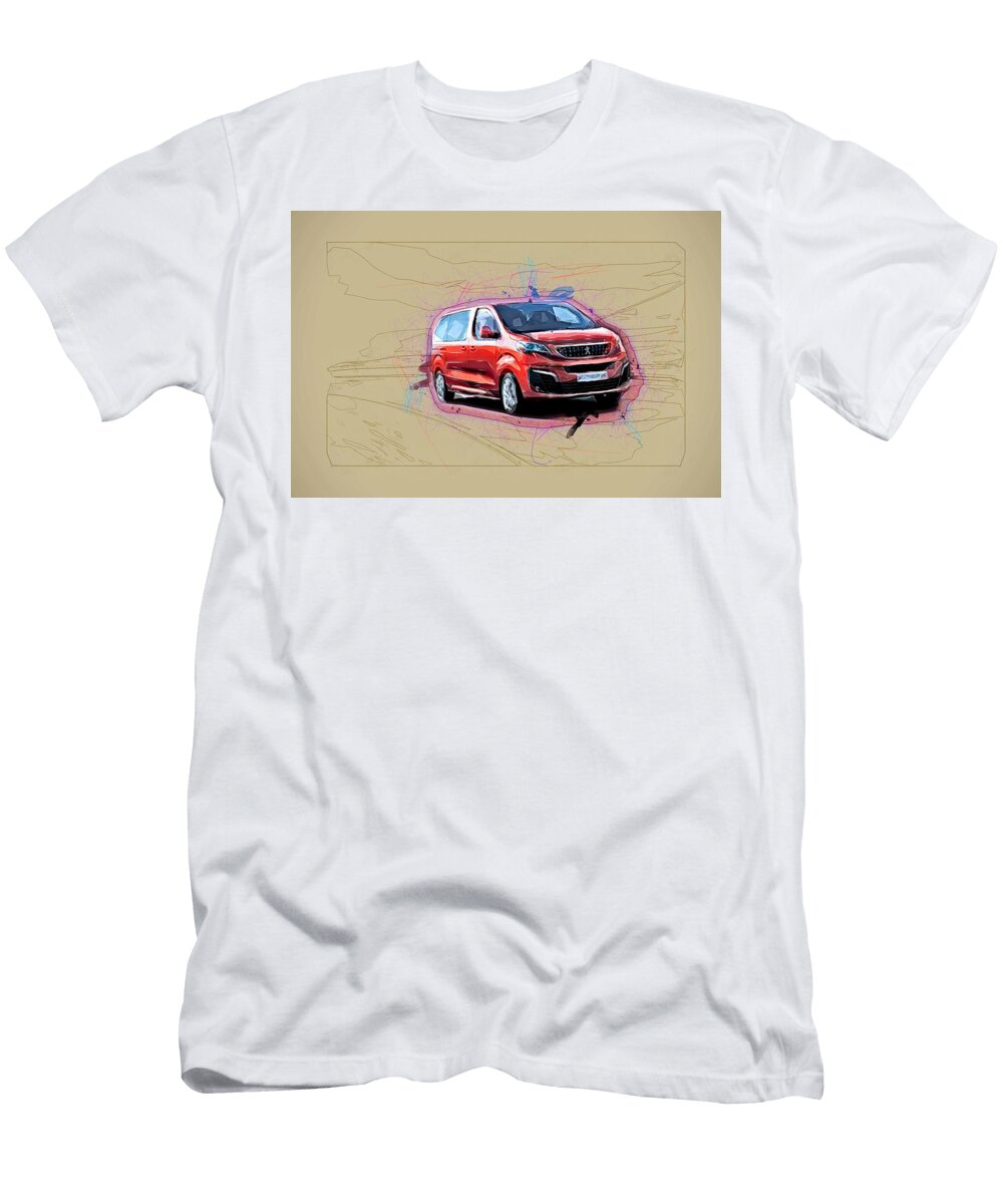 Peugeot Traveller 2018 Business Version Minivan Orange French Cars Ola Kunde T-Shirt