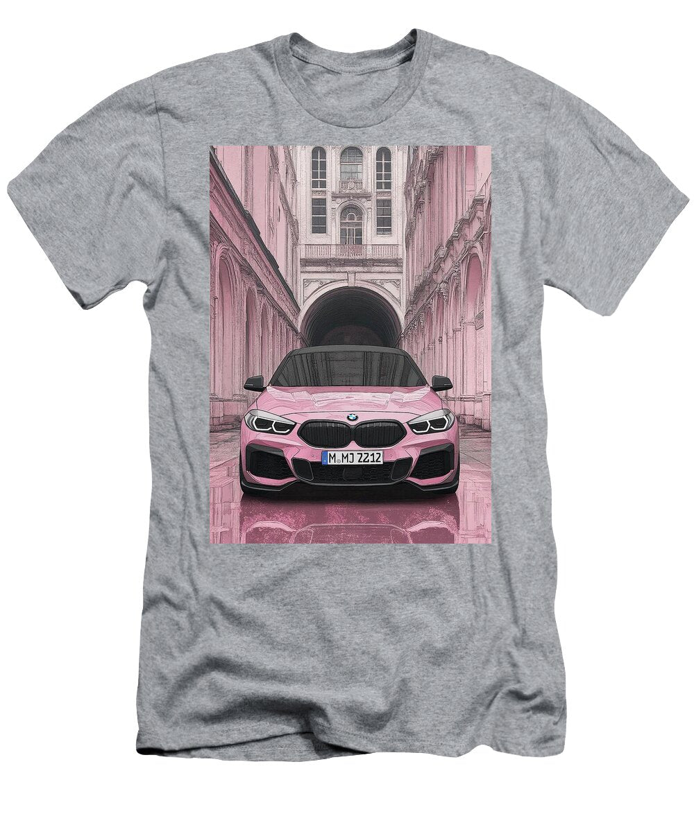 Pink BMW in a City of Majestic Architecture Donato Williamson T-Shirt