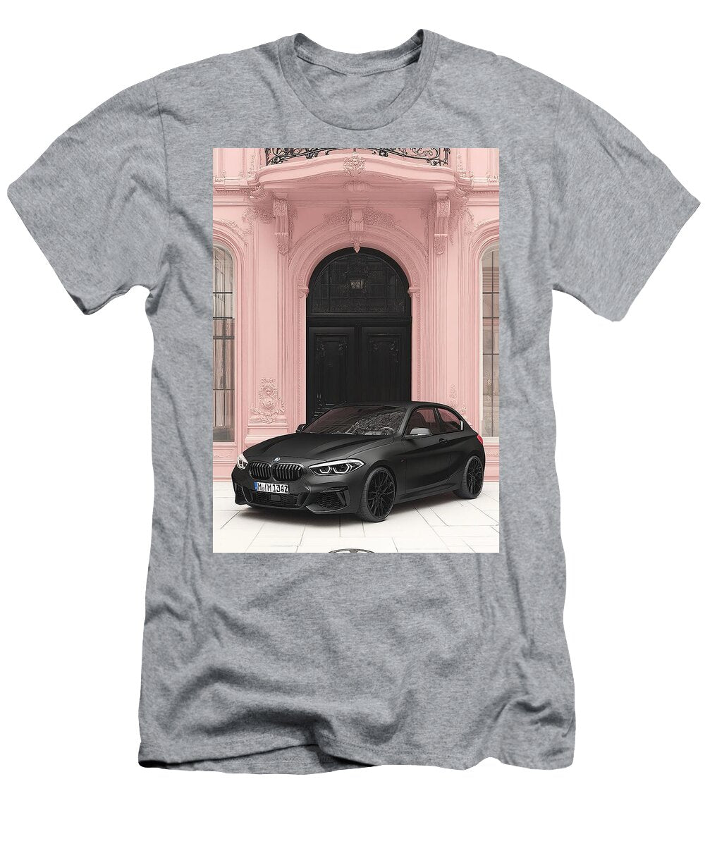 Pink Building with Black Car Stylish Exterior Design Donato Williamson T-Shirt