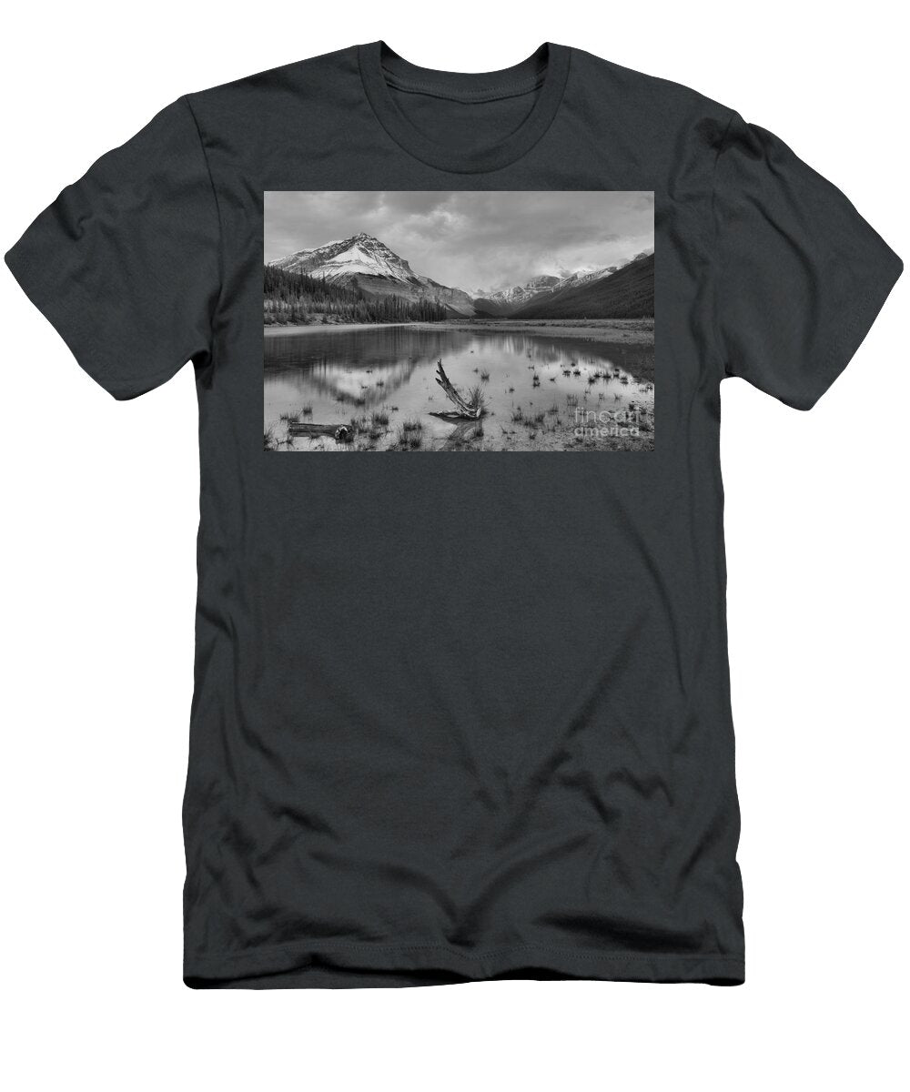 Pink Clouds Over Beauty Creek Black and White Adam Jewell T-Shirt