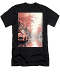 Pink Honda Civic Hatchback Car Under Cherry Blossoms in a Japanese Street Destiney Sullivan T-Shirt