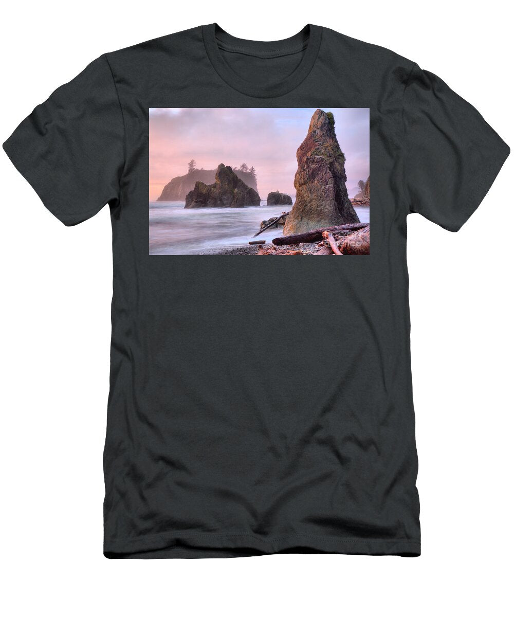 Pink Pastels At Ruby Beach Adam Jewell T-Shirt