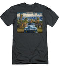 Plymouth Automobile with Palm Trees and Cloudy Blue Sky Near Palm Springs Randall Nyhof T-Shirt