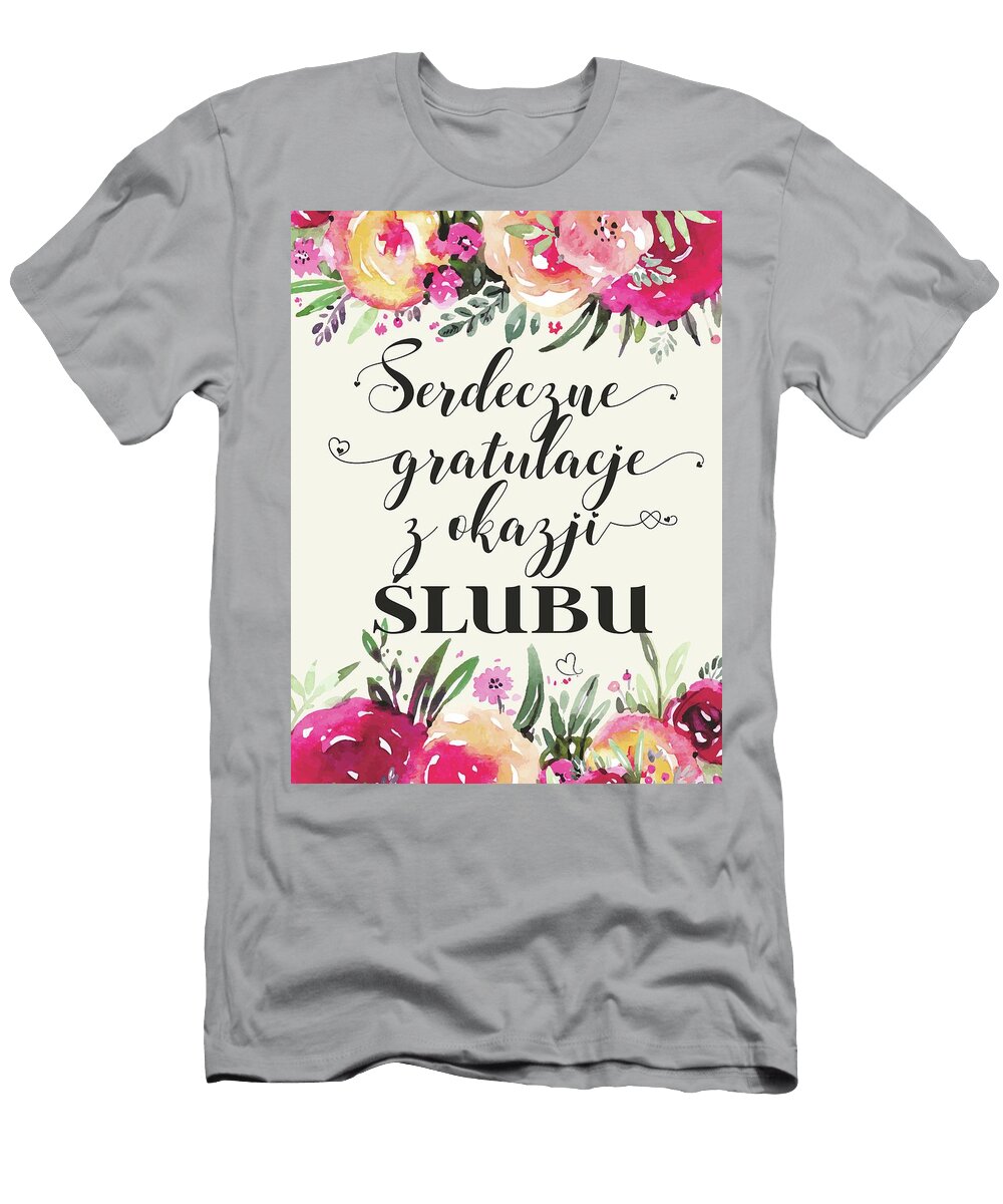 Polish Wedding Gift Wishes Congratulations Magdalena Walulik T-Shirt