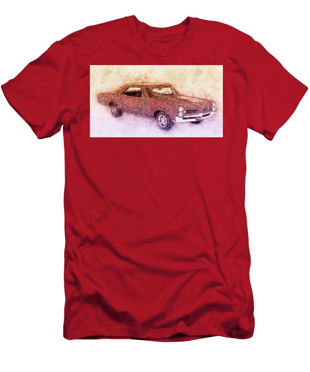 Pontiac Gto 3 1969 Automotive Art Car Posters Studio Grafiikka T-Shirt