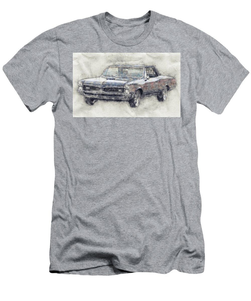 Pontiac Gto 5 1969 Automotive Art Car Posters Studio Grafiikka T-Shirt