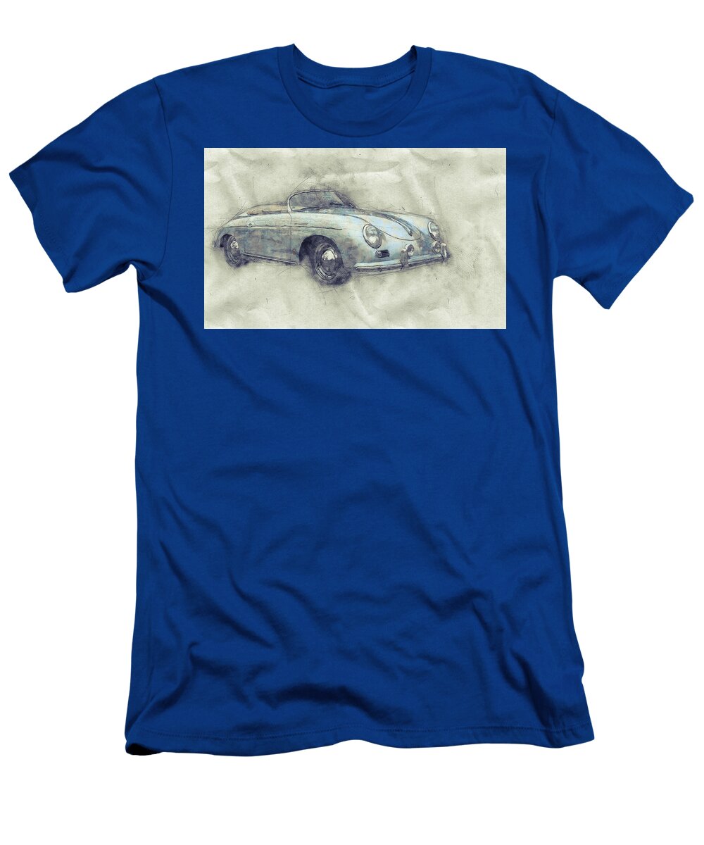Porsche 356 Luxury Sports Car 1 1948 Automotive Art Car Posters Studio Grafiikka T-Shirt