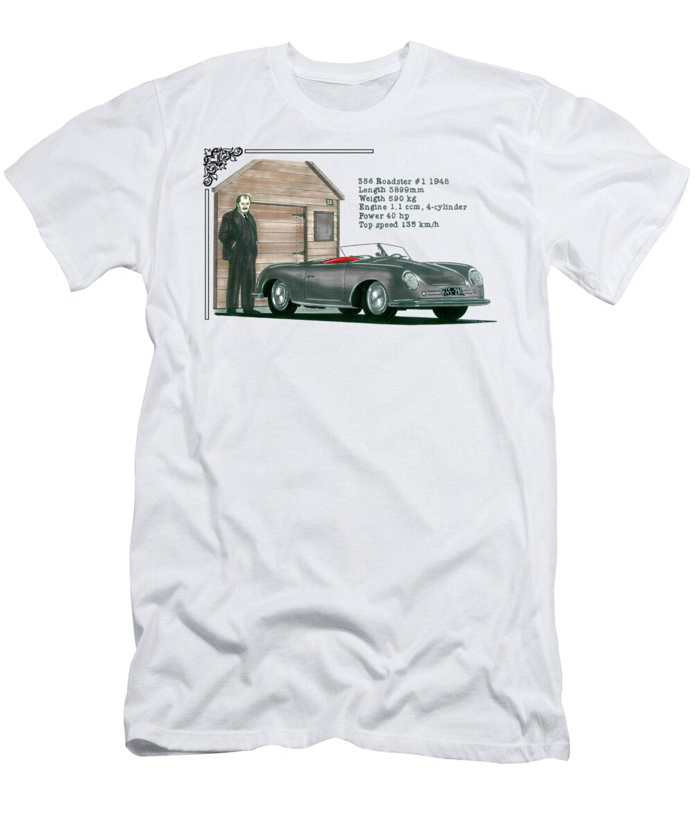 Porsche 356 Roadster Number1 1948 with Ferdinand Porsche Vladislav Shapovalenko T-Shirt