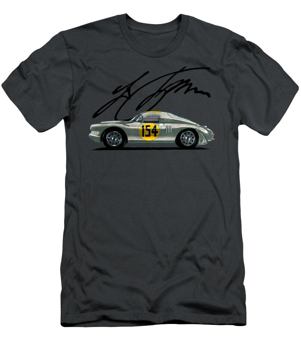 Porsche 550 Coupe 1953 Mexico Carrera Panamericana with Autograph Ferdinand Porsche Vladislav Shapovalenko T-Shirt
