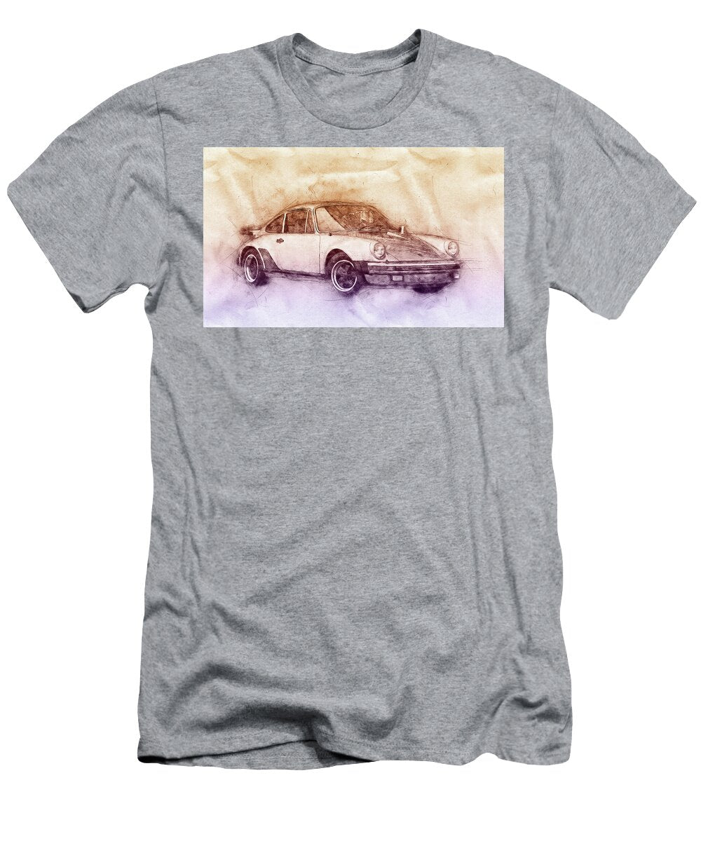 Porsche 911 Sports Car 2 Roadster Automotive Art Car Posters Studio Grafiikka T-Shirt