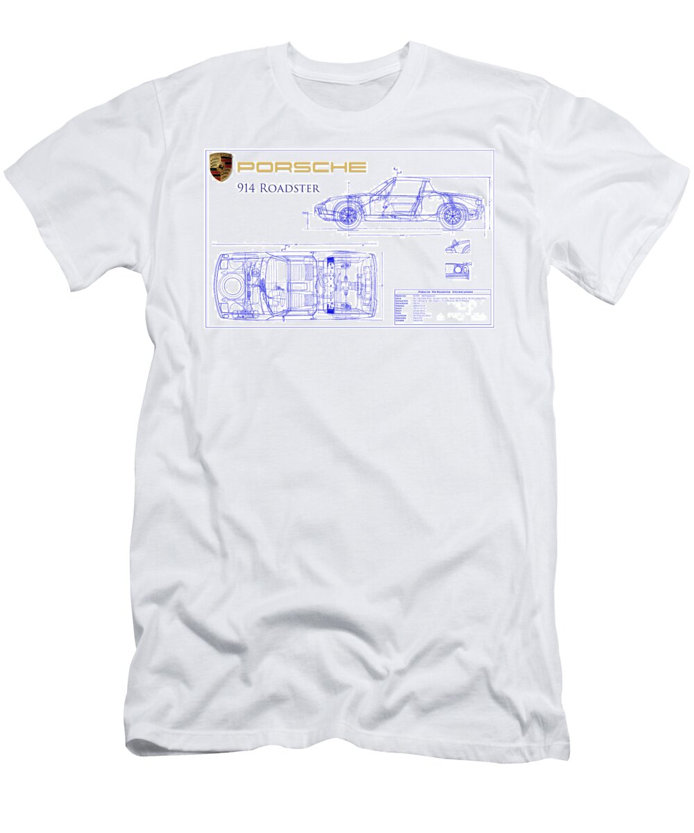Porsche 914 Blueprint Jon Neidert T-Shirt