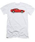 Porsche 928 Gts Hand Drawn Classic Red Sports Car Side View John Cassella T-Shirt