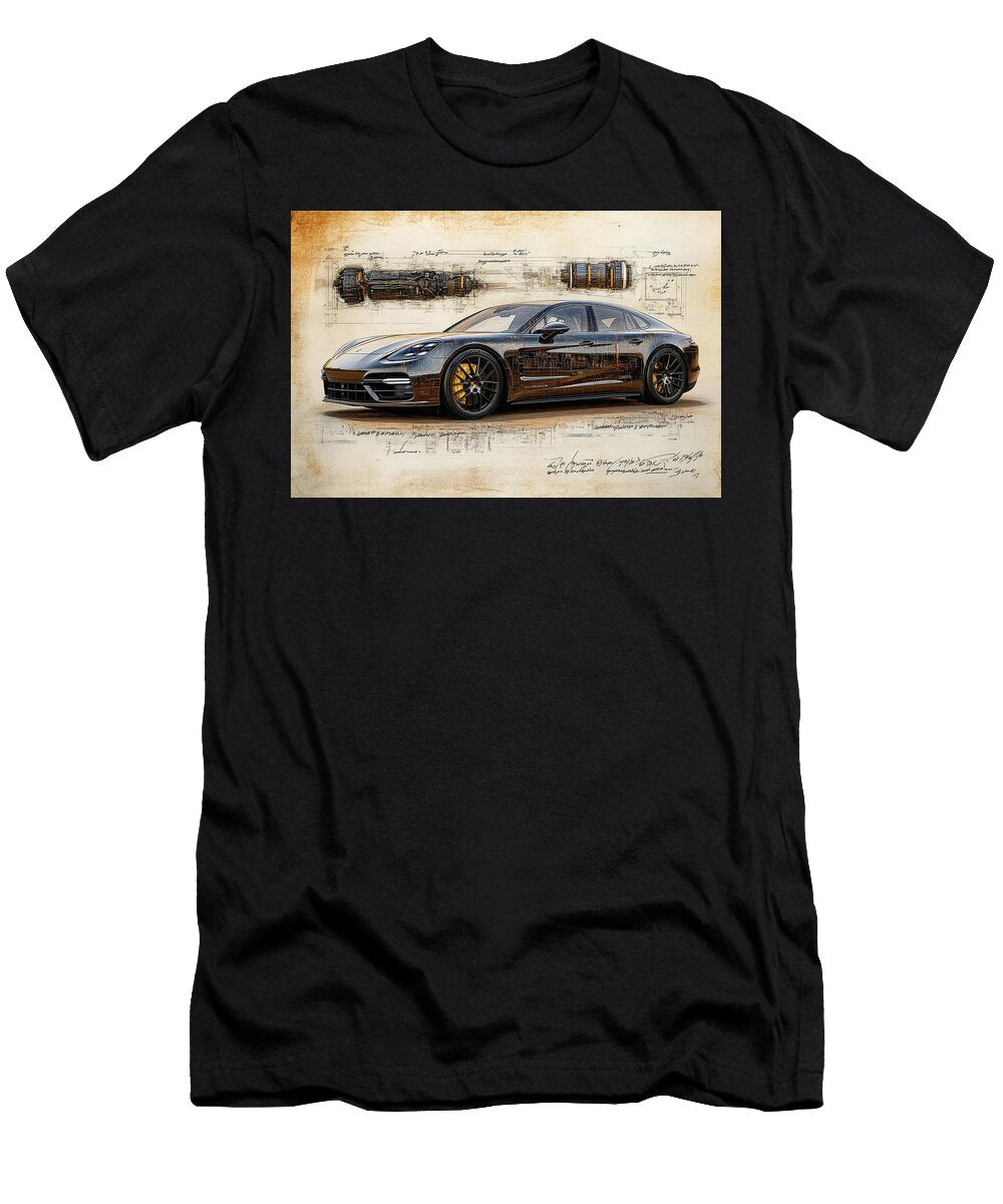Porsches Golden Ratio Sedan Frederick Vellani T-Shirt