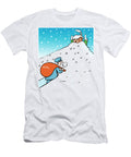Postman Delivering a Sack of Mail Through Heavy Snowdrift Ellis Nadler T-Shirt