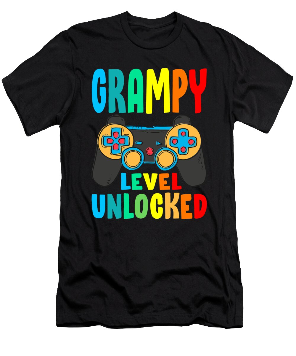 Pregnancy Announcement Grampy Level Unlocked Video Game Dhbubble T-Shirt
