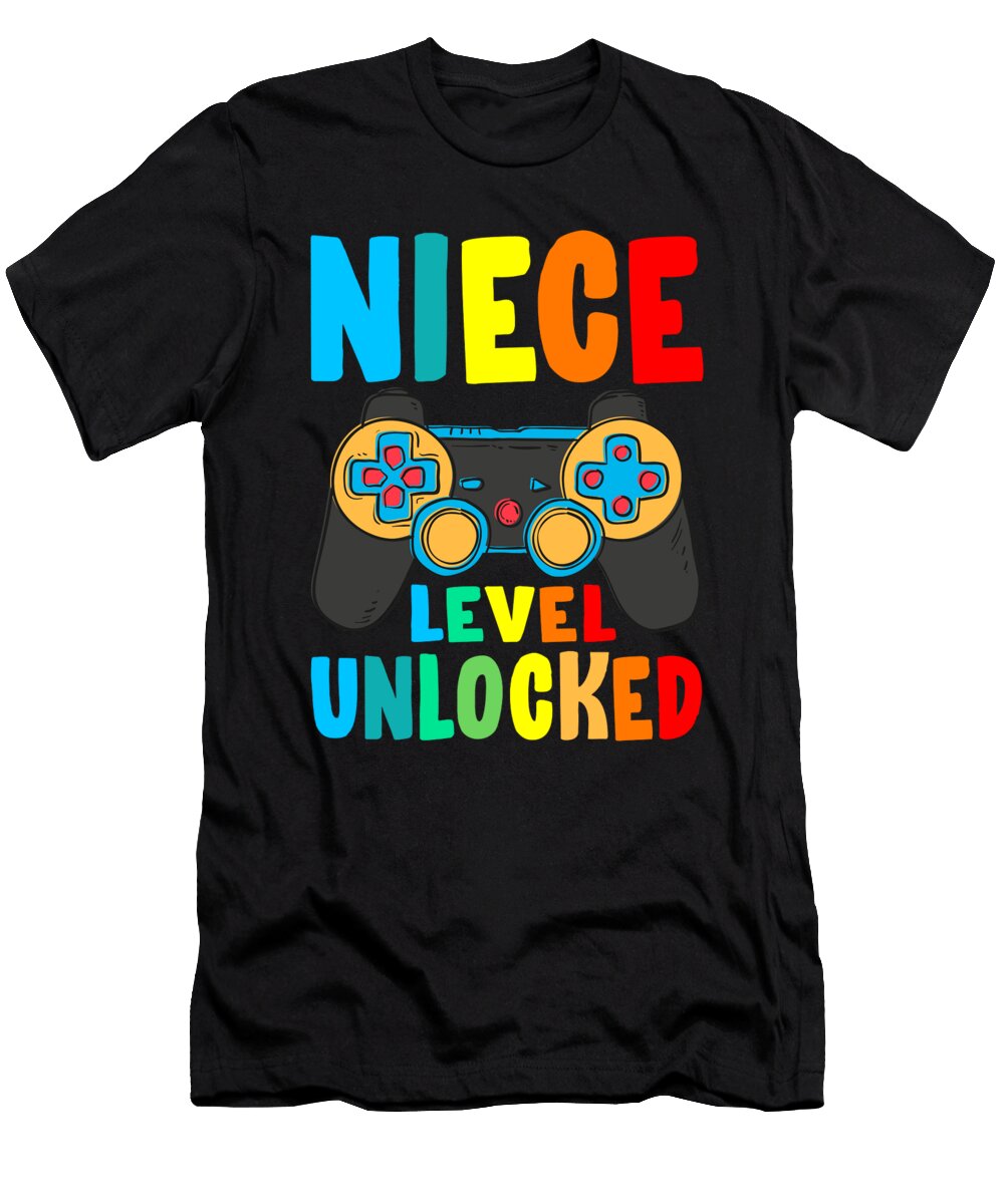 Pregnancy Announcement Niece Level Unlocked Video Game Dhbubble T-Shirt
