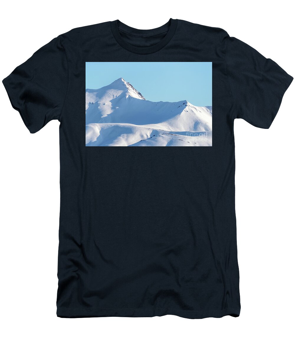 Pristine Snow on the Mountains of Spitsbergen Svalbard a Norwegian Archipelago Between Mainland Norway and the North Pole Jane Rix T-Shirt