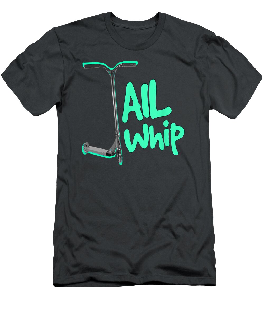 Pro Scooter Tailwhip Top for Boys Men Turquoise Scooter Josh Samuella T-Shirt