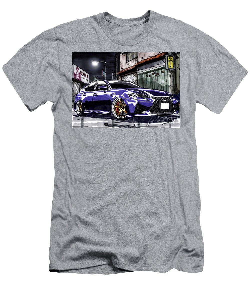 Purple Lexus Gsf Modified Car Illustration Destiney Sullivan T-Shirt