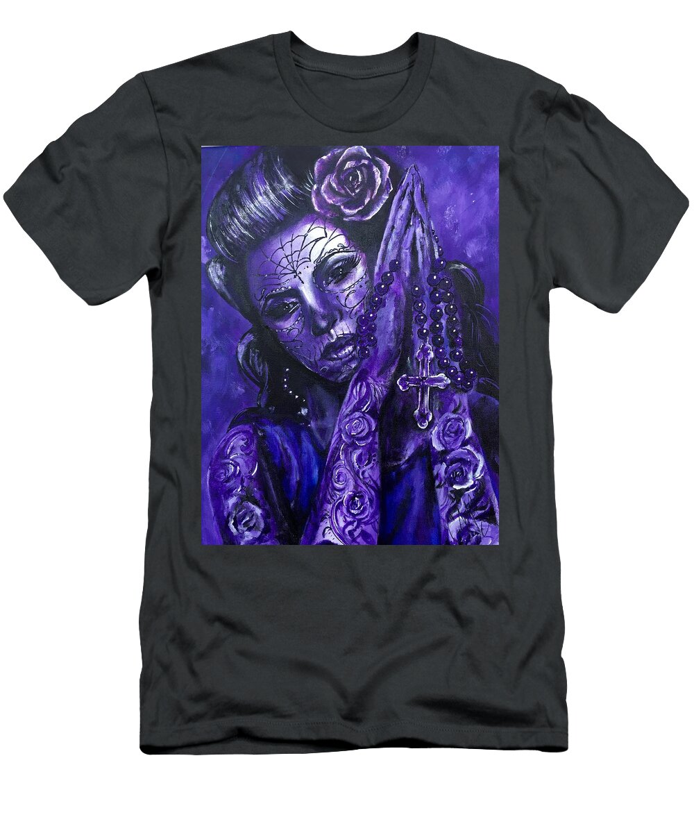 Purple Prayers Carlos Mendoza T-Shirt