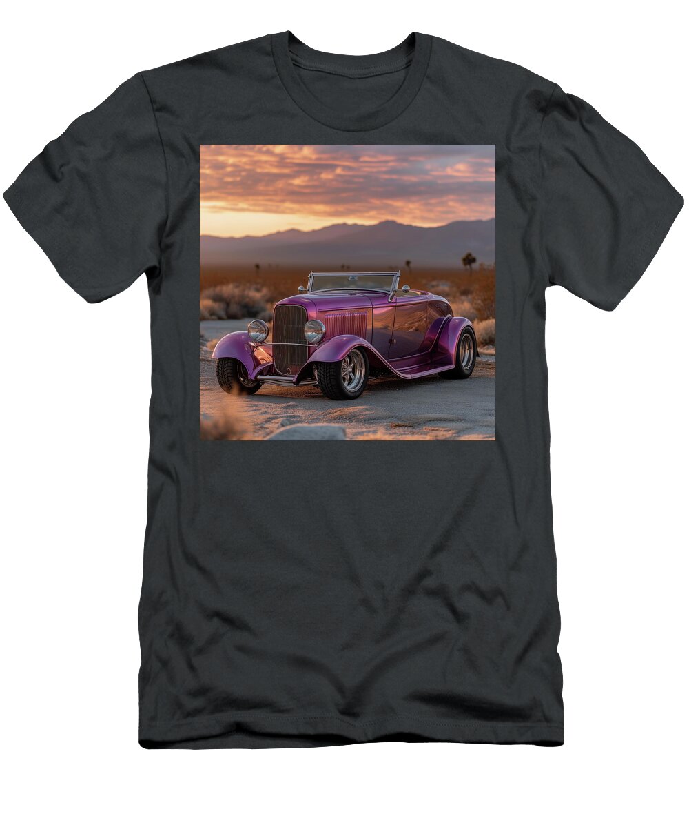 Purple Roadster in the Desert Hot 156 Yo Pedro T-Shirt