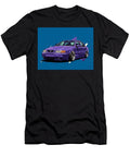 Purple Sedan on Blue Background Saab 9 3 2000 Sedan Artistic Design Purple Car Purple Car Art Design Hollie Love T-Shirt
