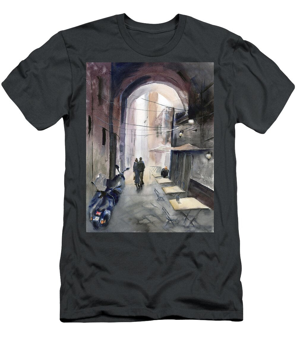 Quiet Street Scene with Scooter Olga Tchefranov T-Shirt