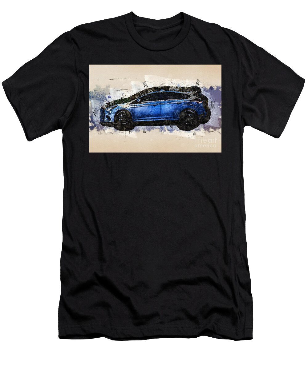 Re0706 Ford Focus Rs Hatchback Lisa Sandra T-Shirt