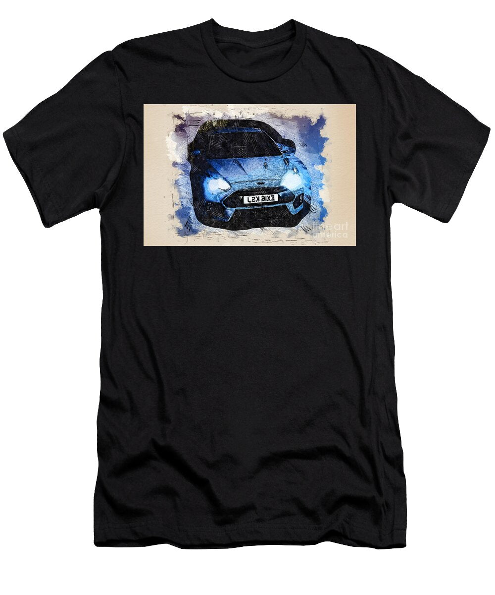 Re0708 Ford Focus Rs Hatchback Night Lisa Sandra T-Shirt