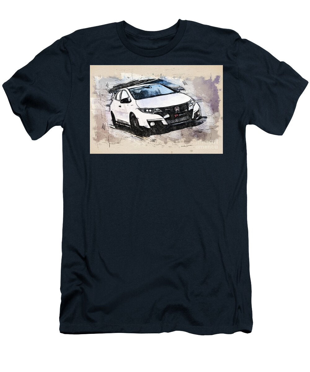 Re0794 Honda Civic Type R Hatchback Nurburgring Lisa Sandra T-Shirt
