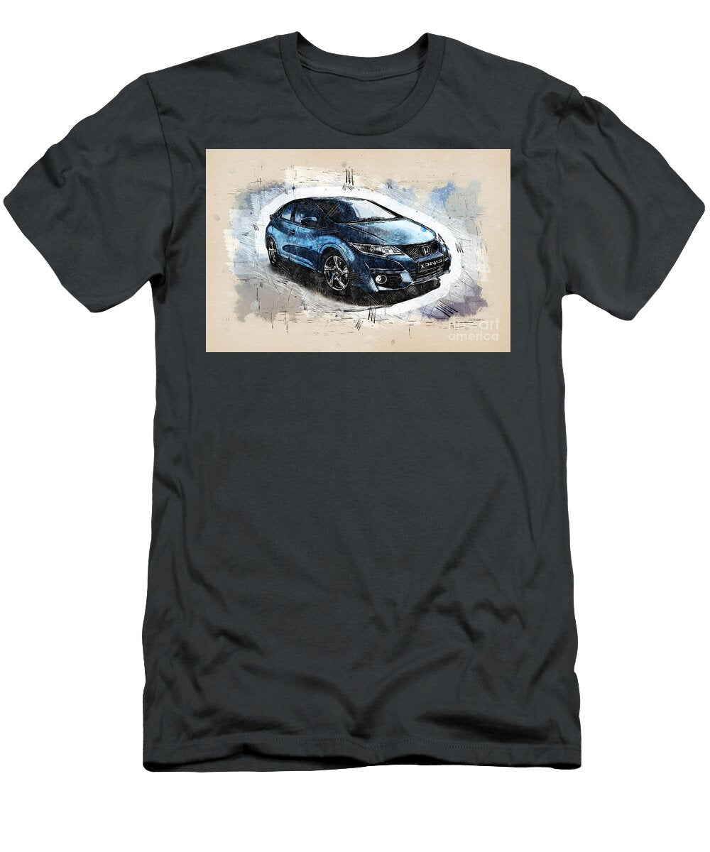 Re0797 Honda Civic X Edition Hatchback Lisa Sandra T-Shirt